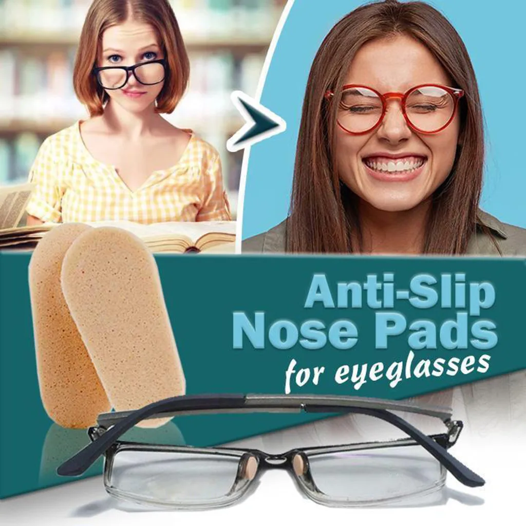 20 пар силиконовых носовых упоров для очков Нескользящие белые тонкие носовые