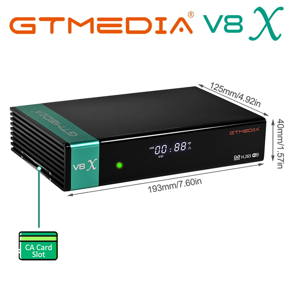 Приемник Gtmedia V8X FTA спутниковый ресивер DVB S2/S2X full hd h.265 обновление gtmedia V8 nova