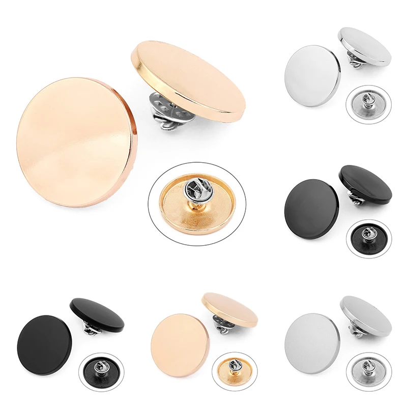 1 шт. Металлические пуговицы для пальто и женской одежды рубашек DIY золото черный 15/18/21/23/25/28 мм.