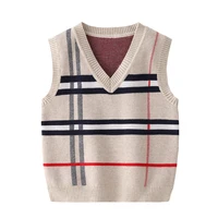 2 8t plaid sweater tank for boy girl toddler kid baby spring autumn sweater v neck knit top fall fashion vest knitwear clothes