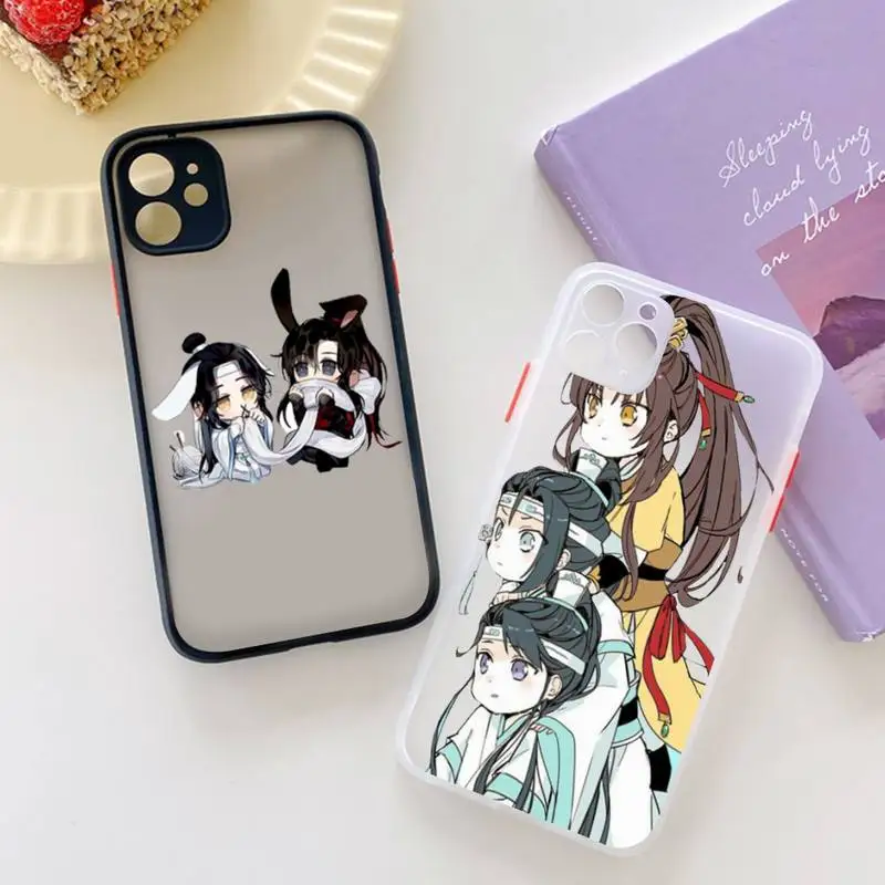 

Protective Grandmaster Mo Dao Zu Shi MDZS Phone Case for iPhone X XR XS 7 8 Plus 11 12 pro MAX Translucent Matte Shockproof
