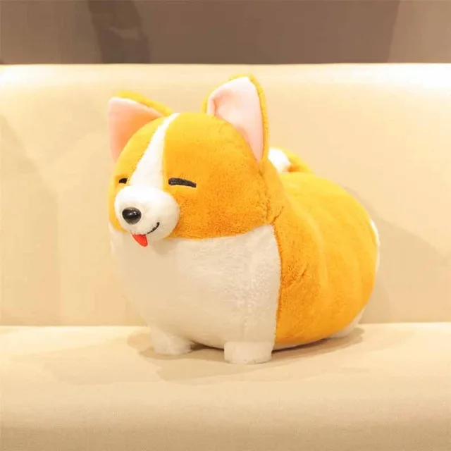 Lucky Boy Sunday Kawaii милый корги Мягкие плюшевые игрушки для детей мягкие корги плюшевые куклы дети девочки дети подарок на день рождения - Цвет: Белый