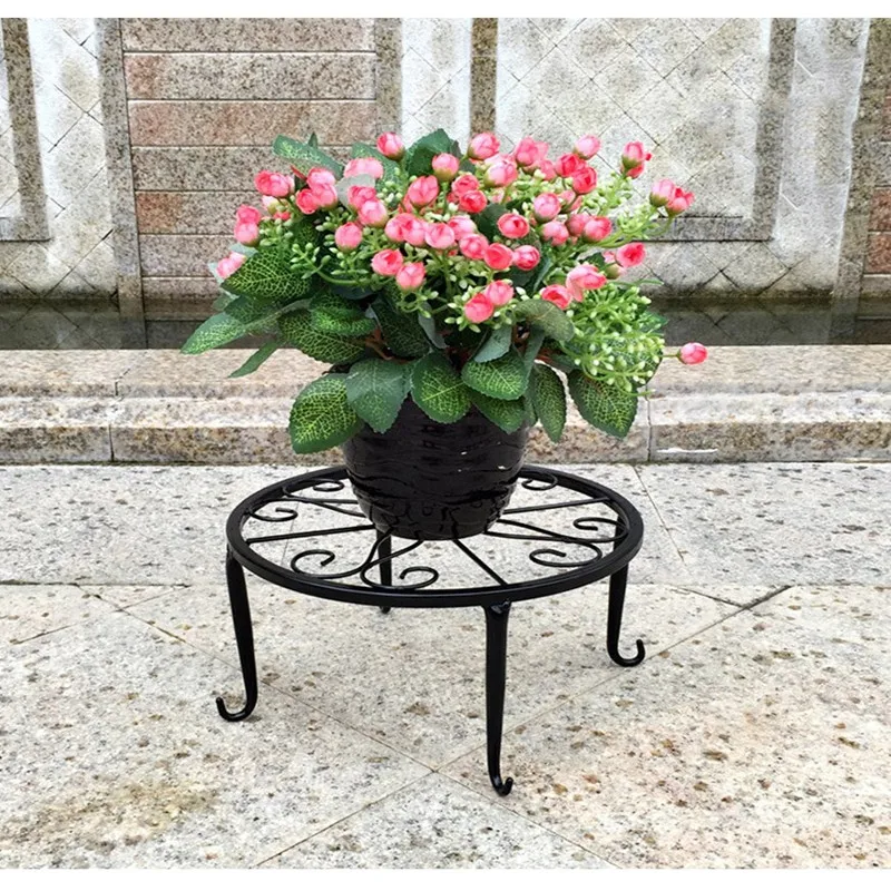 Подставка для растений напольная стойка цветочных горшков круглая железная