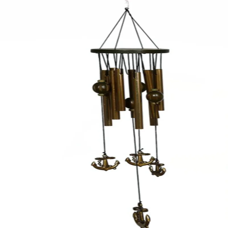 Campanas de viento de bronce para decoraci&oacute;n interior y exterior, campana colgante para puerta, ventanas, decoraci&oacute;n antigua para el hogar, 1 unidad-2