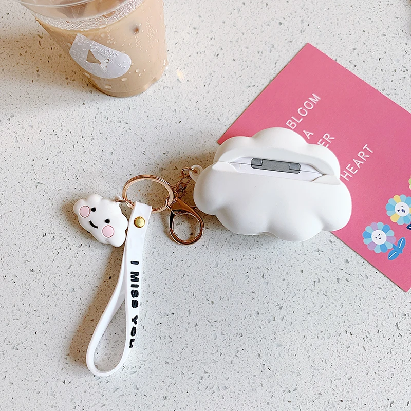3D Cute Cartoon Clouds Soft Silicone Shockproof Case For Apple Airpods 1 2 Pro Wireless bluetooth Earphone Protect Cover Pendant |