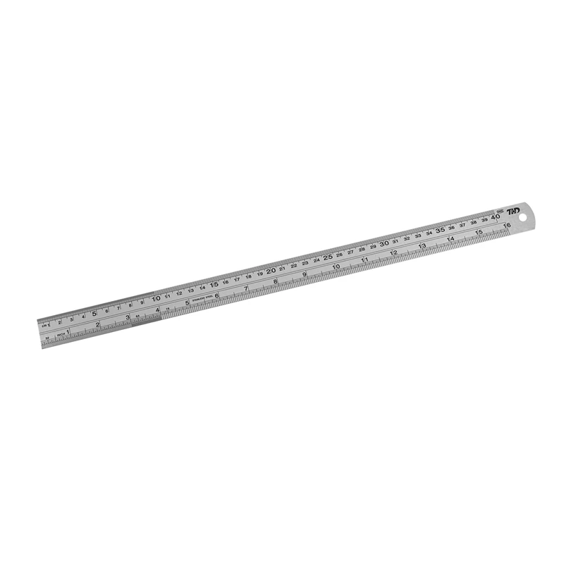 

Stainless Steel Ruler Straight Edge Metal Ruler Set For Engineering Office And School 16 inch(40 cm) + 12 inch(30cm) + 6 inch (1