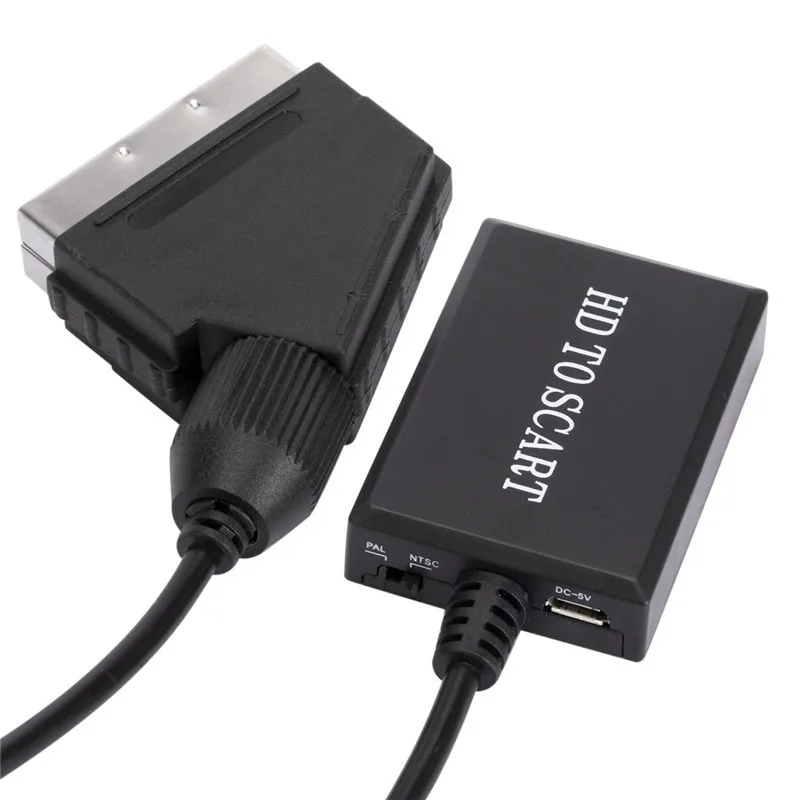 

1080P SCART To HDMI component -compatible Video Audio Upscale Converter Adapter For HDTV Box STB Plug For HD TV DVD-compatible
