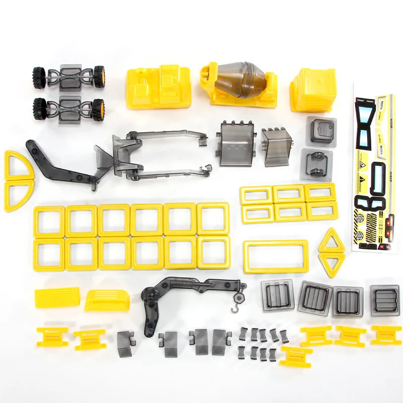 62 шт в наборе магнитные блоки грузовик строительная техника автомобиль игрушка