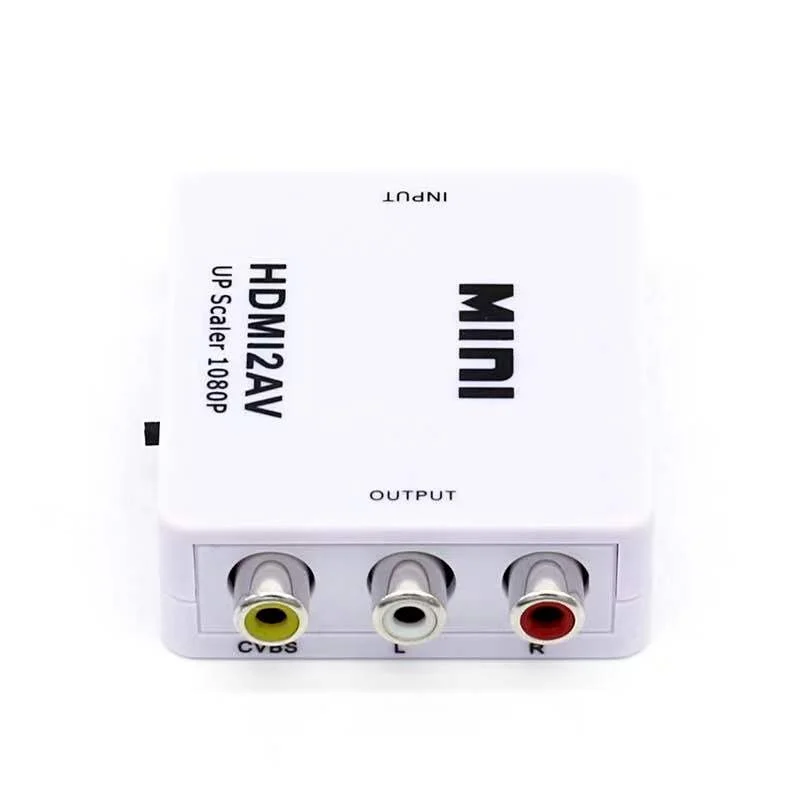 

HDMI-compatible To AV 1080P Audio Converter Small Blue Box HDMI-compatibleTo AV Composite Video Signal and FL/FR Stereo Audio