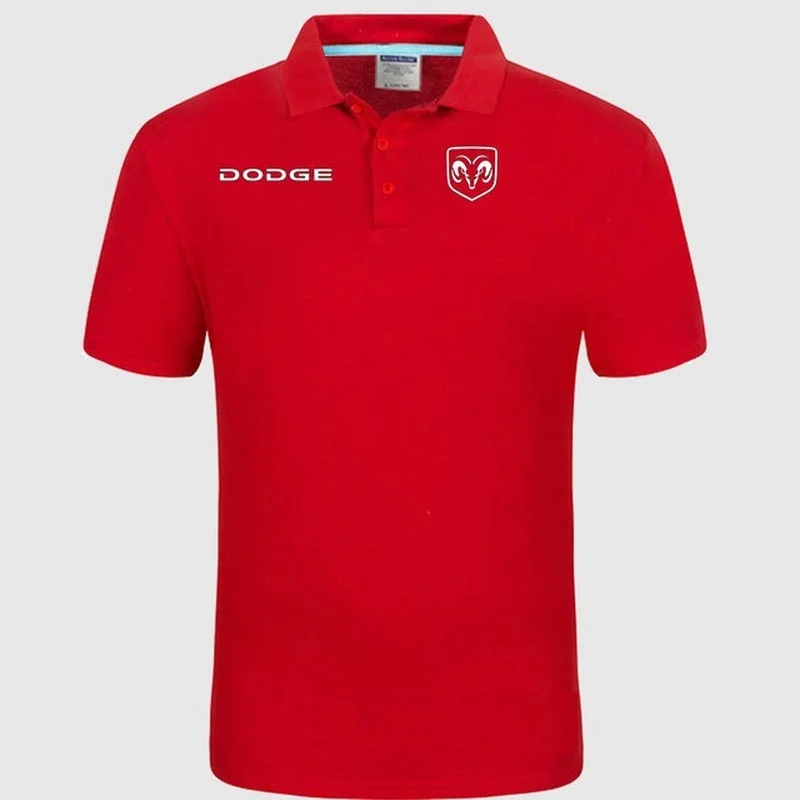 Новинка 2021 рубашка-поло с логотипом Dodge мужская летняя коротким рукавом