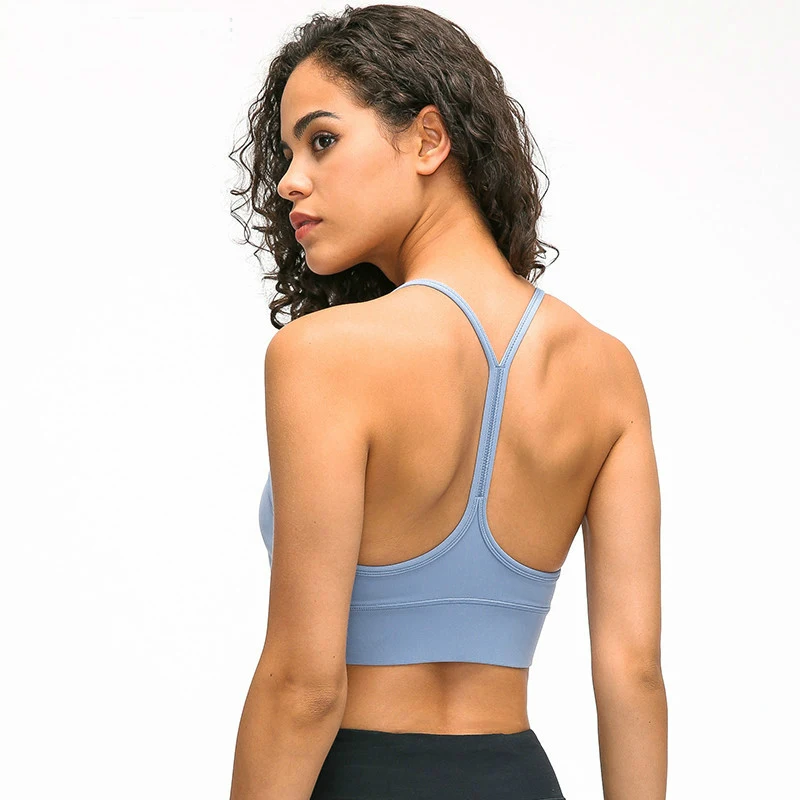 

Y-образный удлиненный верх, мягкие бюстгальтеры для бега, тренажерного зала, тренировок, женские бюстгальтеры из плотной ткани, спортивные бюстгальтеры для йоги, кроп-топы для фитнеса