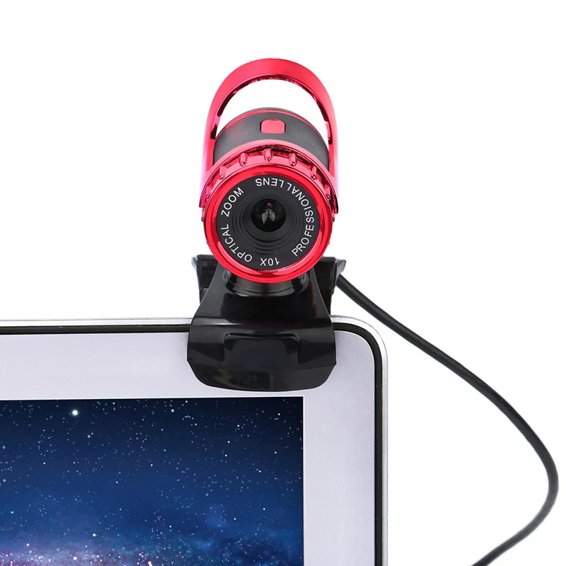 Веб камера 0 3 мегапиксельная HD 360 градусов веб USB микрофон клип on для ноутбука