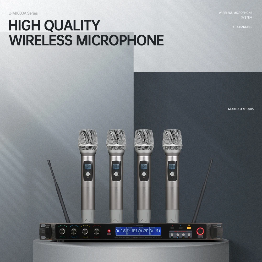 Профессиональный микрофон 200 каналов дополнительная частота 4 канала Ручной