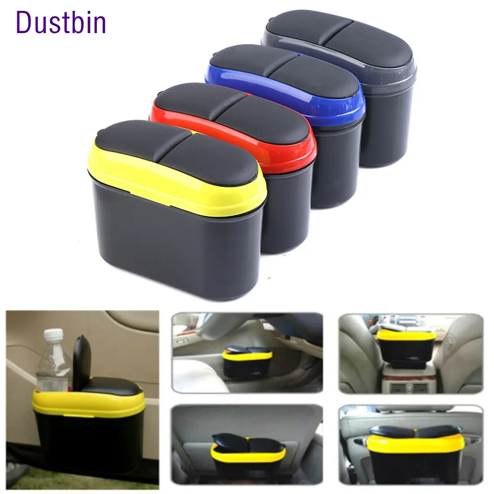 

Car Trash Bin Flip Storage Box Trash Can Car Door Side Clip Thickening Garbage Dustbin Rubbish Auto Interior Accessories