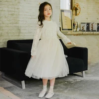 lucalucky fashion 2021 princess girls dresses lace floral patchwork mesh dress children costume kid dresses girl wedding vestido