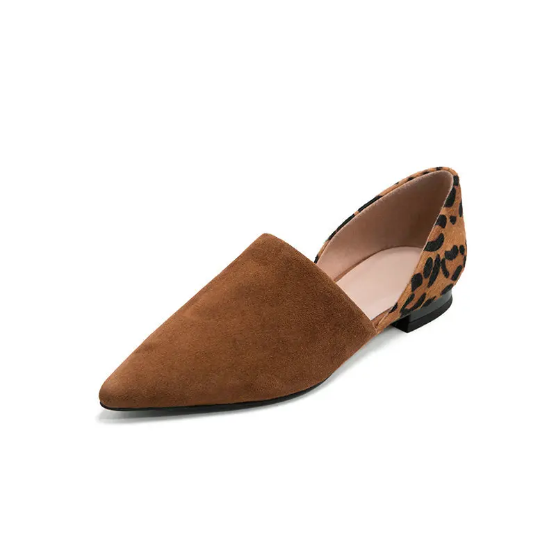 

Shoes Woman New Sexy Women Horsehair Flats Fashion Pointed Toe Genuine Leather Ballerina Ballet Flat Slip On Casual Shoes