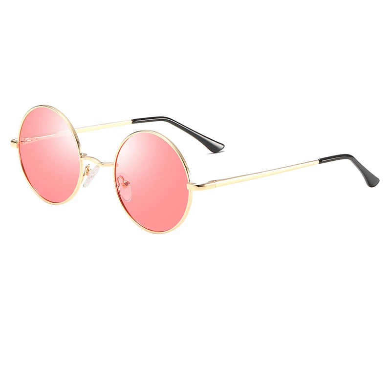 oceanpink KANASTAL металлические стимпанк Солнцезащитные очки поляризованные овальные зеркальные стимпанк Круглые Солнцезащитные очки Мужские Женские поляризованные очки для вождения UV400 - Цвет линз: oceanpink