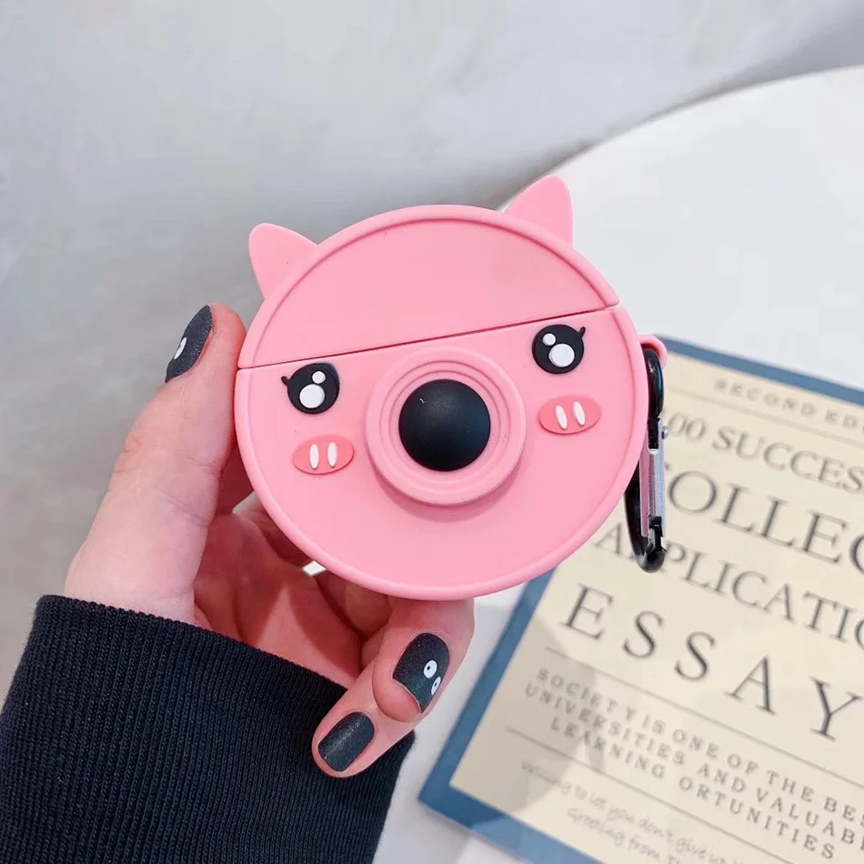 3D мультяшный чехол для наушников huawei Freebuds 3 с милой мышкой Свинкой силиконовый Pro s