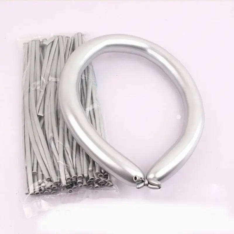 long silver 10 шт. 10 дюймов металлический Светящийся синий шар глянцевый металлик темно-синие шары хромированные шары Globos украшение для свадебной вечеринки - Цвет: long silver