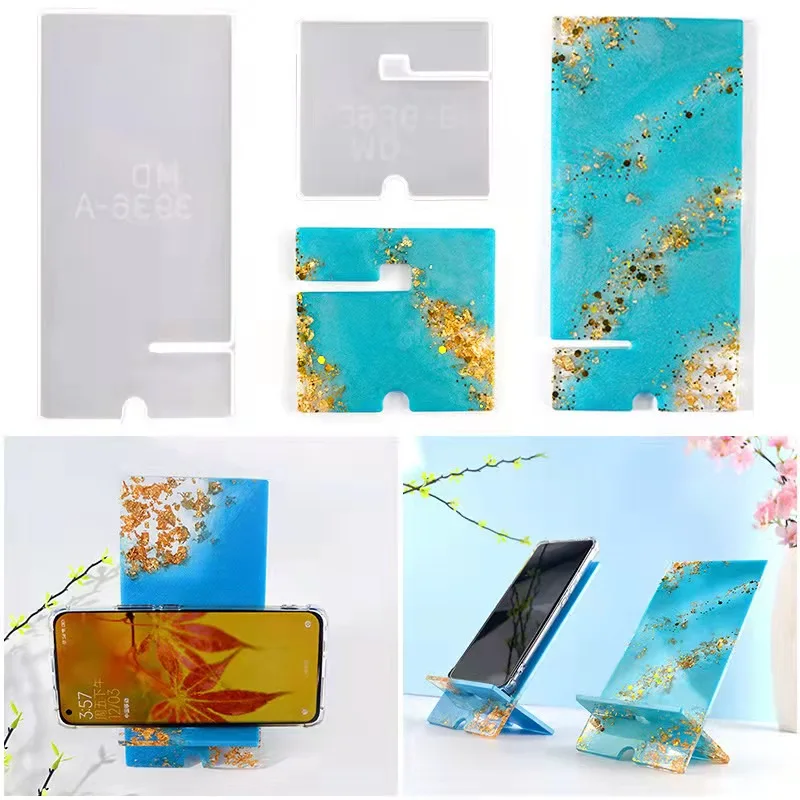 Mobile Phone Tablet Holder Mold DIYEpoxy Resin Silicone Mold Home Office Accessories Tools