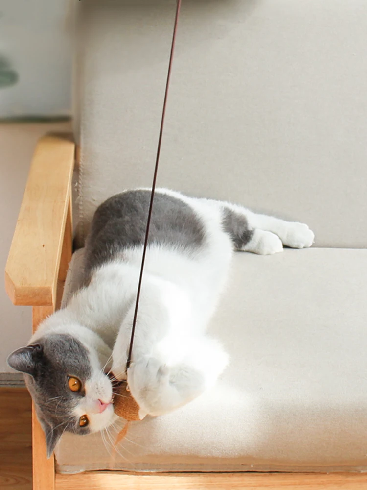 Funny Cat Stick Handmade Logs Strong Not Easy Break Safe Bite Resistant Has Elasticity Bells Artifact | Дом и сад