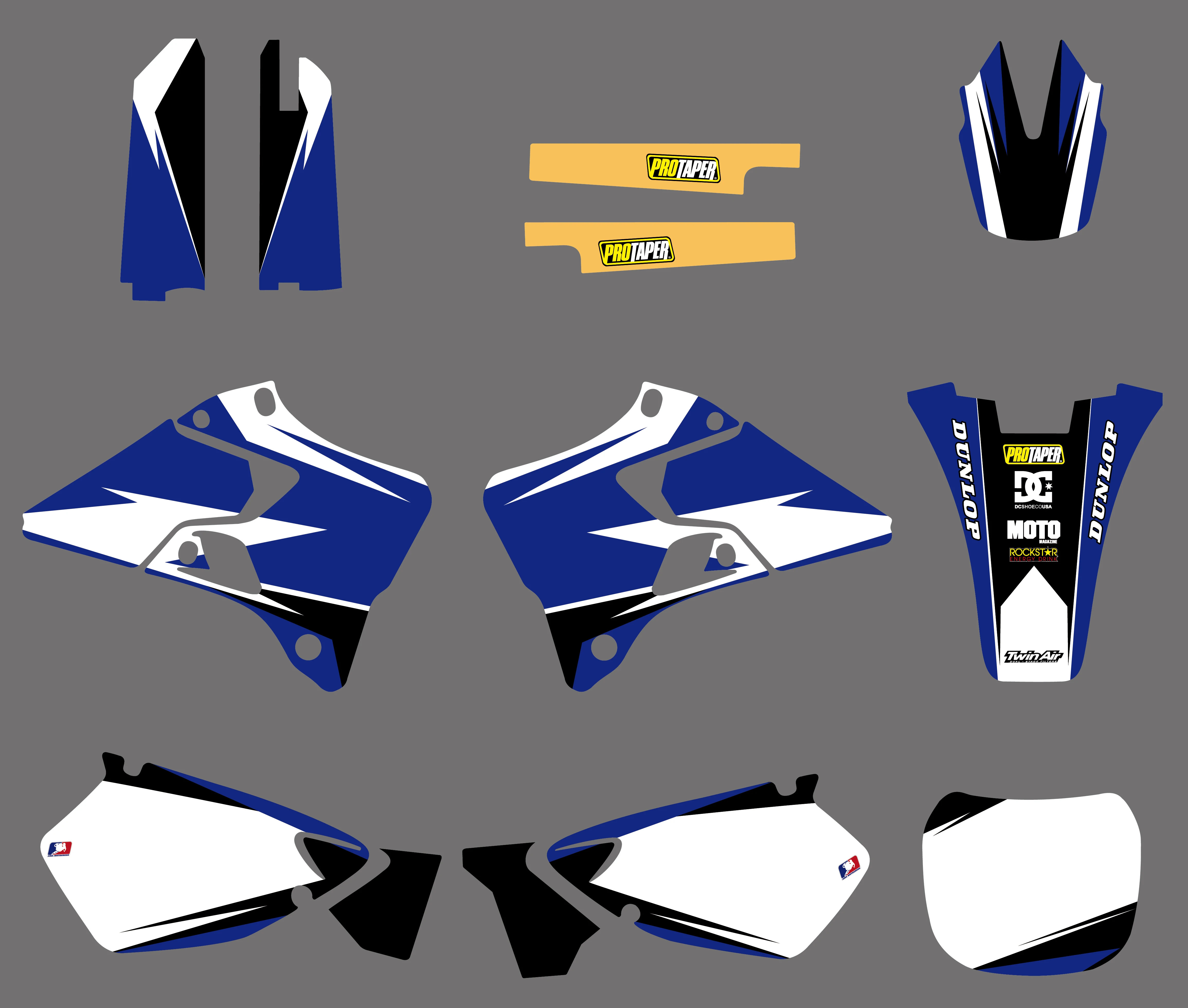 Командная графика наклейка Delcas набор для декорирования Yamaha YZ125 YZ250 1996 1997 1998 1999 2000