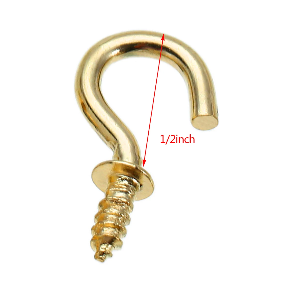 

Shellhard 50Pcs Brass Cup Hooks Screws Coat Picture Cups Hanger Key Jewelry Display Holder Practical Hooks