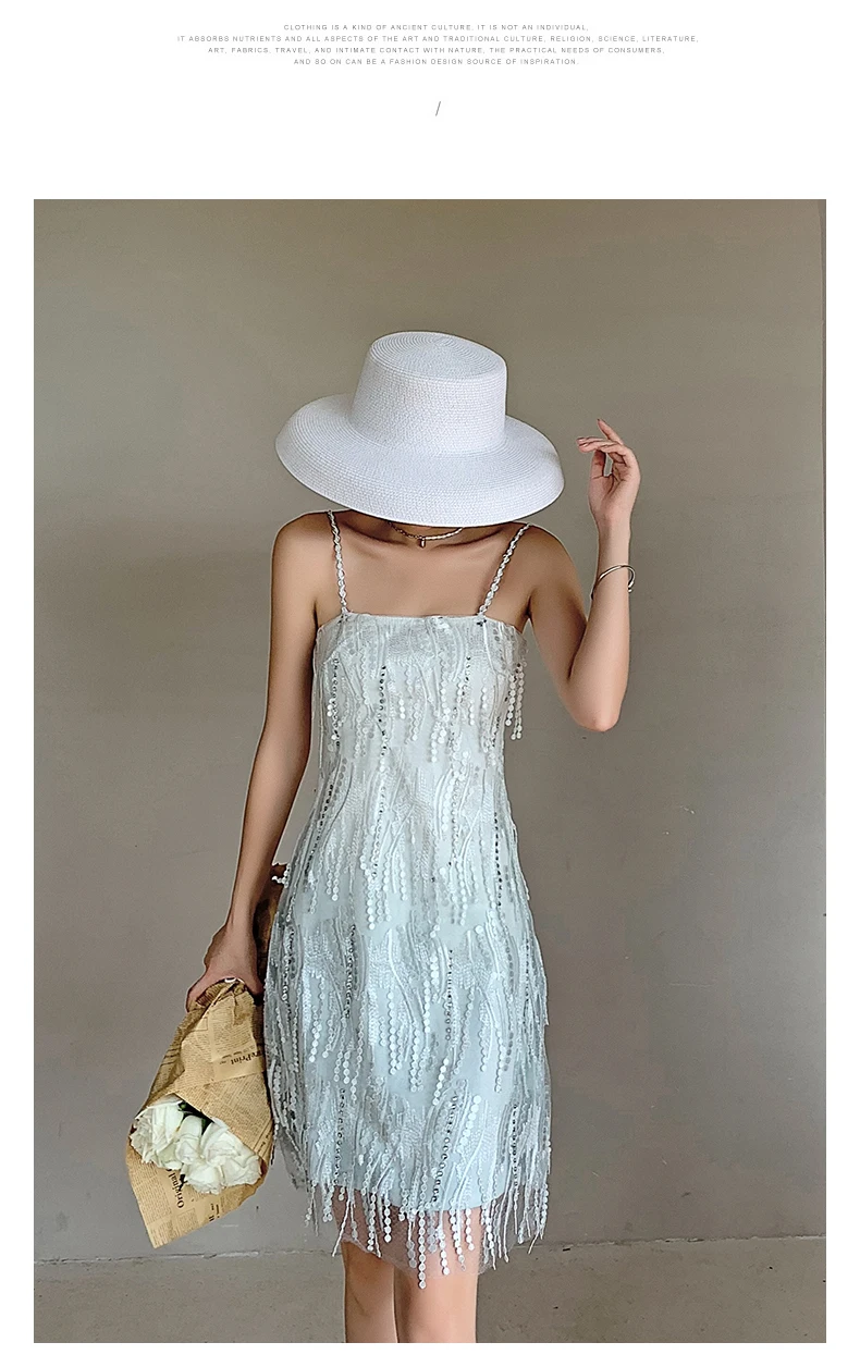 

Suspender evening dress women 2020 new style elegant white Birthday Dress