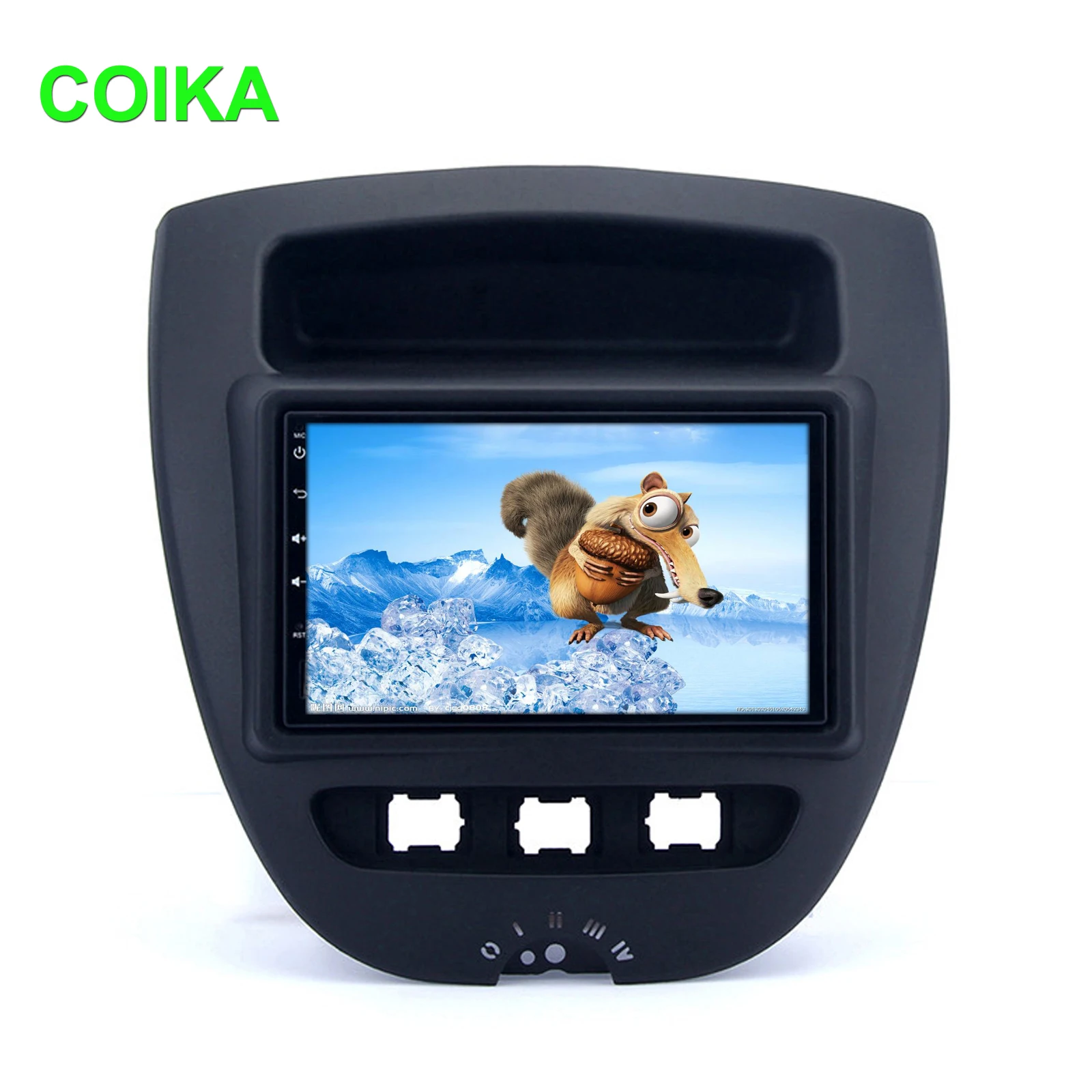 COIKA IPS экран Android 8 1 Система Автомобильный GPS Navi приемник для Peugeot Get 107 Toyota Aygo Citroen C1 BT