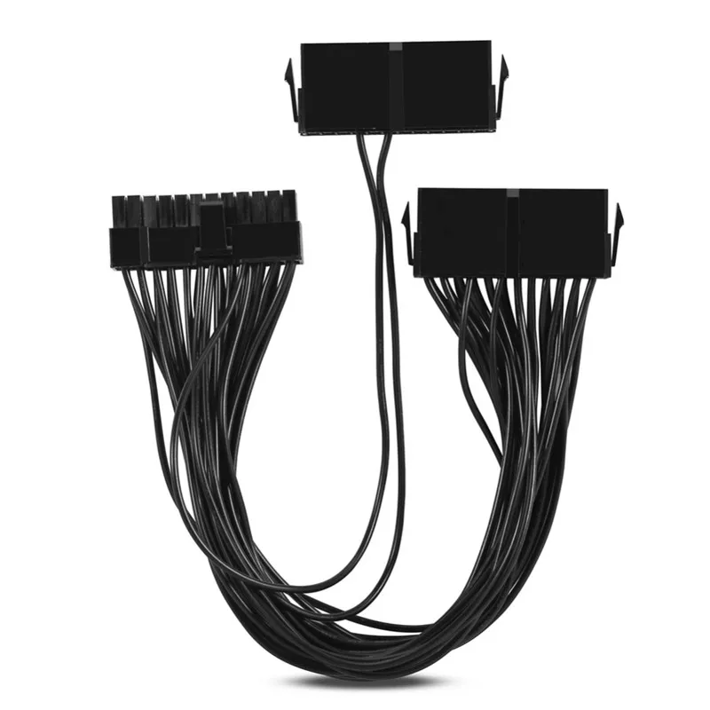 

ATX кабель для майнинга материнской платы 30 см 24 контакта 20 + 4 контакта двойной блок питания разветвитель Удлинительный кабель соединитель