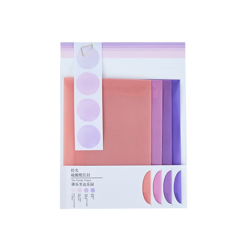 

JIANWU 17 Sheets Fresh Art Solid Color Envelope Greeting Card Set Christmas Birthday Card Gift Crafts Supplies Stationery