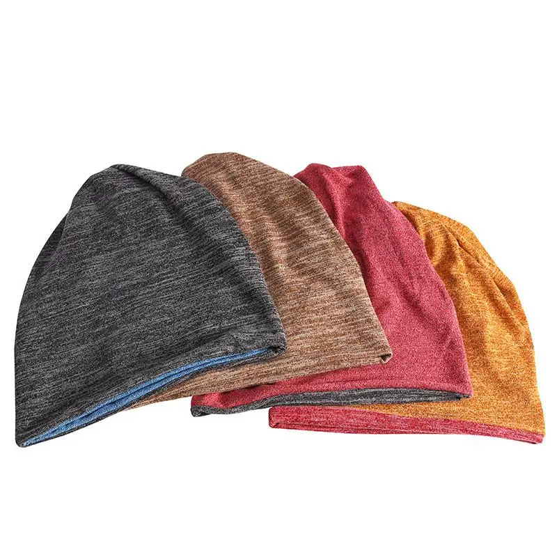 

Шапка-тюрбан унисекс, двухсторонняя, из 2021 хлопка, для осени и зимы, 65