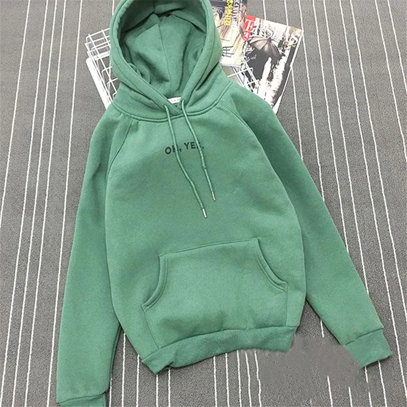 

Autumn Winter Fleece Letter Print Harajuku Pullover Thick Loose Women Hoodies Sweatshirt 2019 Female Casual Coat