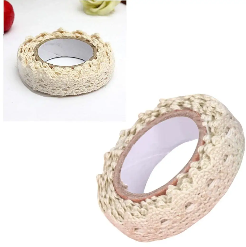 Прочная элегантная хлопковая лента самоклеящаяся Кружевная декоративная для