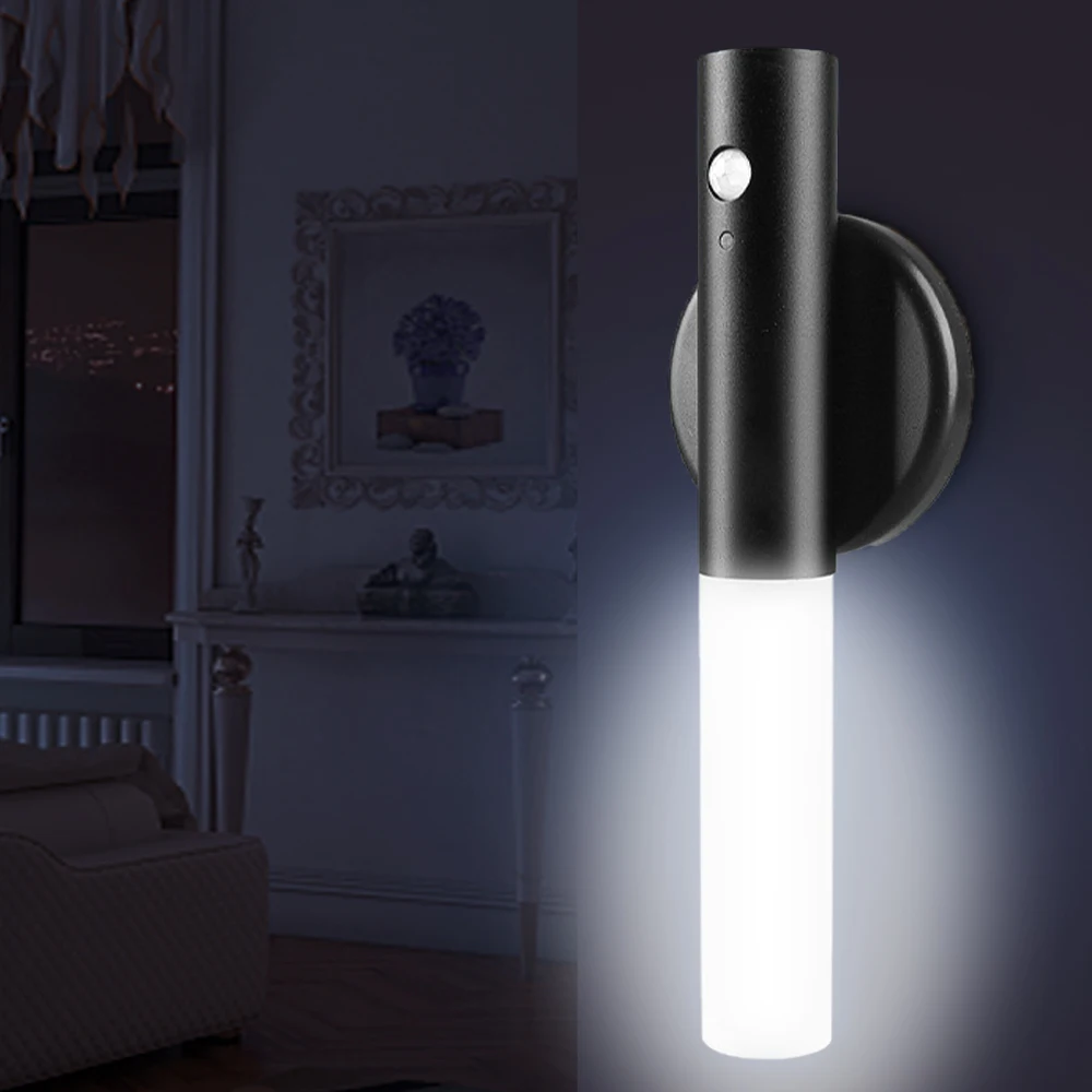 auto motion detector lamp wireless lamp sensor led door lock light kitchen cabinet wardrobe stairway wall lamp portable light free global shipping