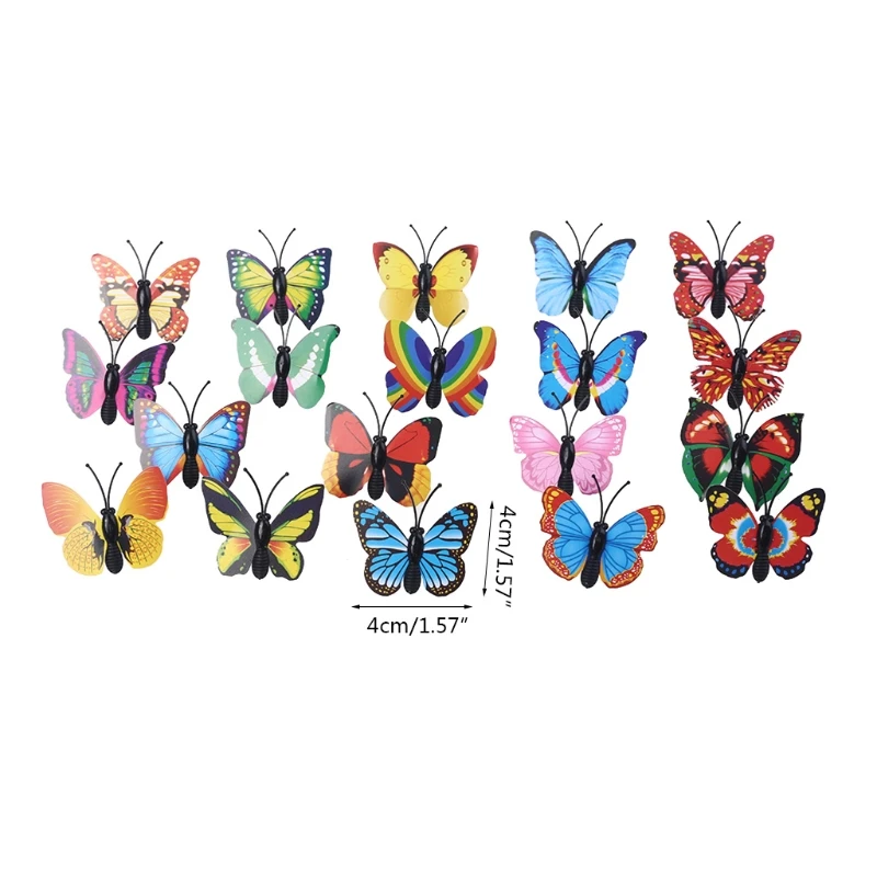 

30pcs Butterfly Shaped Pushpin Fixed Wall Decorative Thumbtack Pins DIY for Whiteboard Photos Maps School Office Supplies