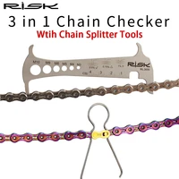 risk exact bicycle chain checker tools 3 in 1 chain hook bolt measurement mtb road bike chain wear indicator for 8 9 10 11 speed