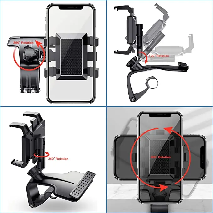 smoyng car phone holder stand dashboard mount support rearview mirror sun visor in car gps navigation bracket for xiaomi iphone free global shipping