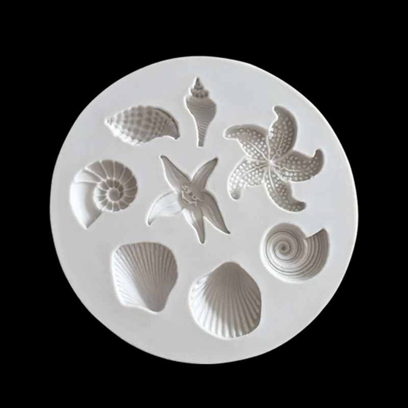 

Sea Creatures Conch Starfish Shell Flip Cake Silicone Mold Chocolate Mold Kitchen Liquid Cake