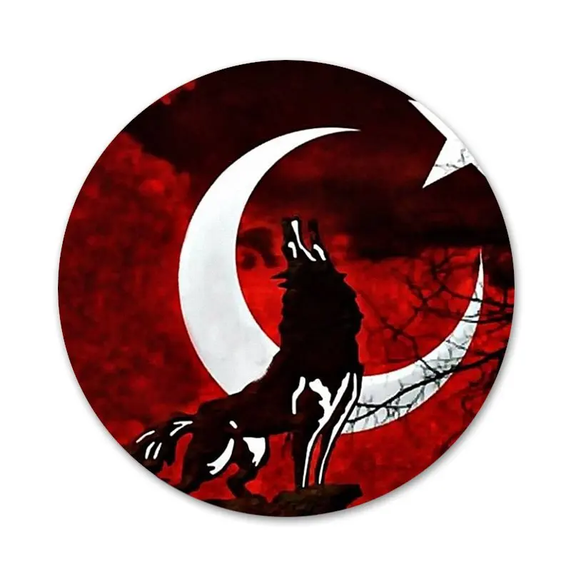 Значок значок с имитацией индейки и волка металлические значки для фотолампы