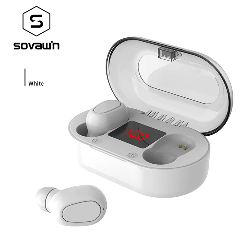 Sovawin 5 0 TWS беспроводные наушники мини наушники-вкладыши спортивные для бега Bluetooth