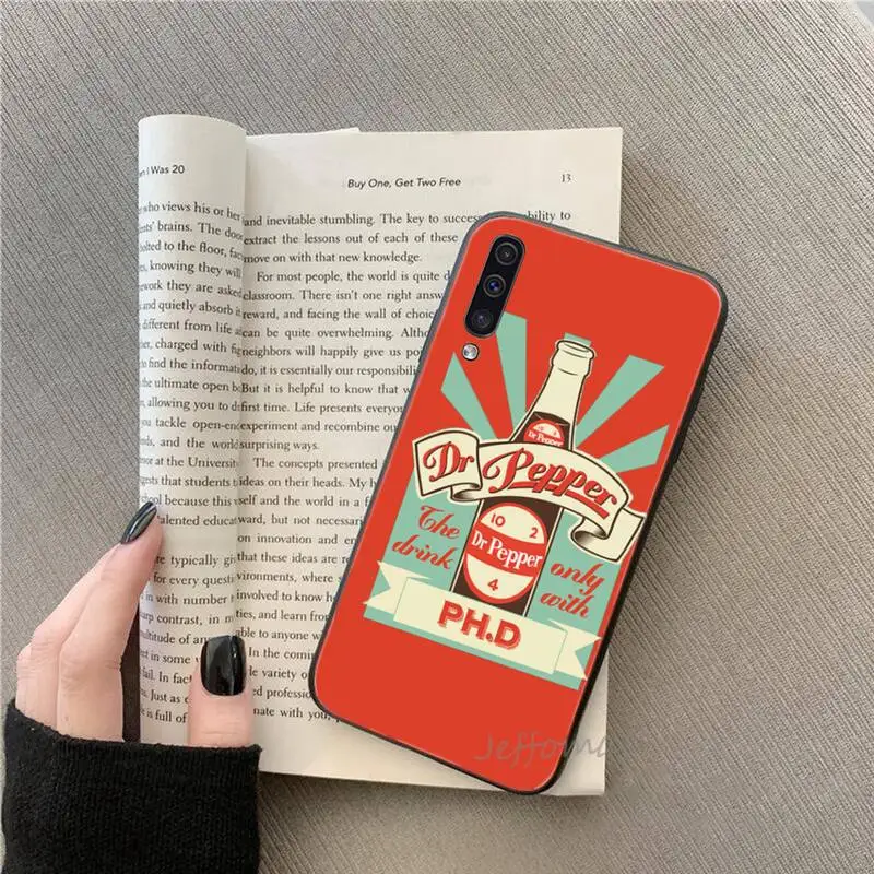 

Dr Pepper High Quality Phone Case For Samsung galaxy S note 7 8 9 10 20 fe edge A 6 10 20 30 50 51 70 lite plus Soft Silicone