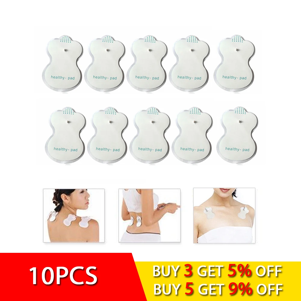10 шт./лот электроды для миостимулятора физиотерапевтическая терапия пластыри