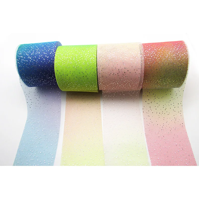 Тюль с радужными блёстками 6 см х 25 ярдов|Заплатки| |