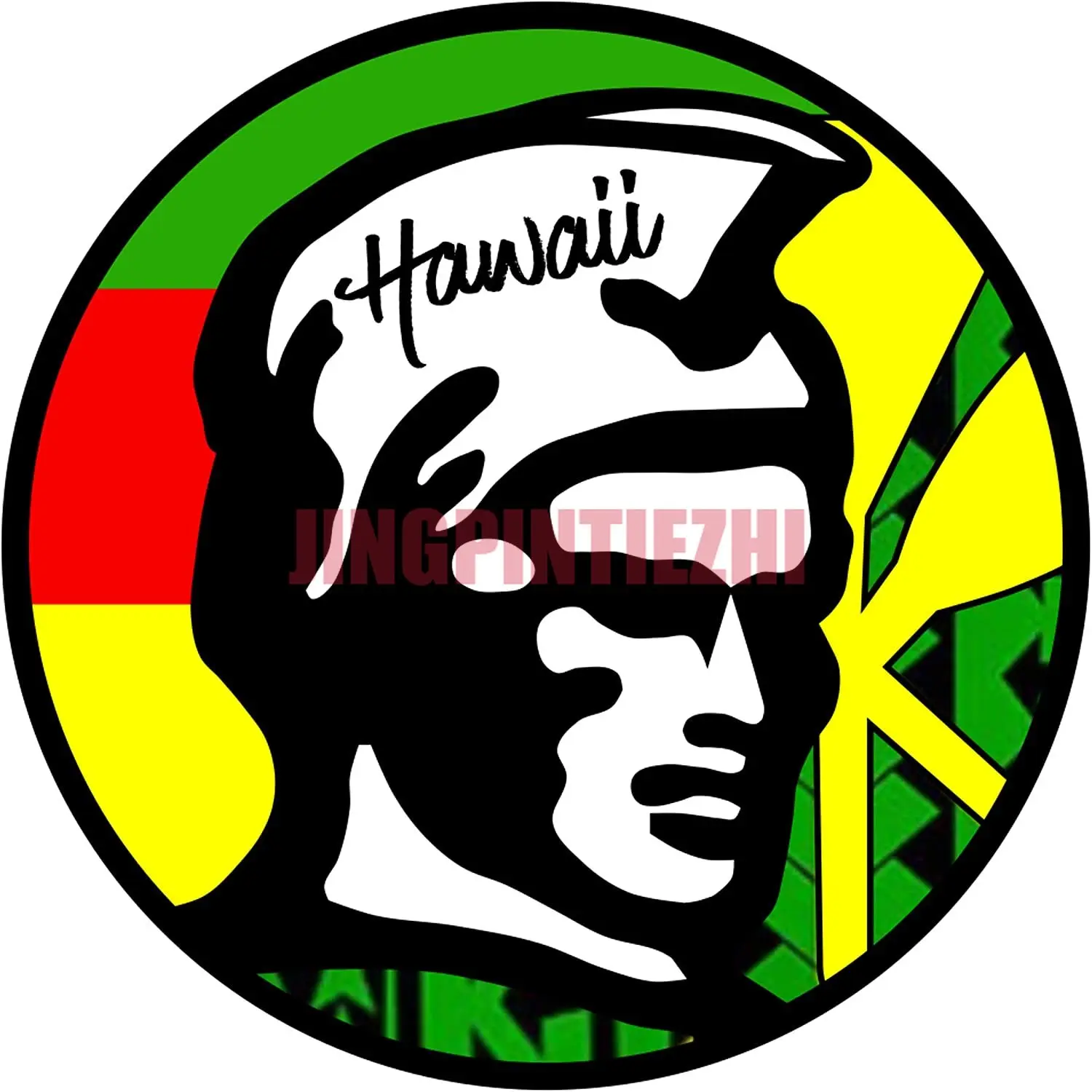 

Hawaiian King Turtle Hamiehammer Pattern Bumper Sticker Kanaka Maori Aboriginal Flag Premium Decal Car Decal Decoration Laptop