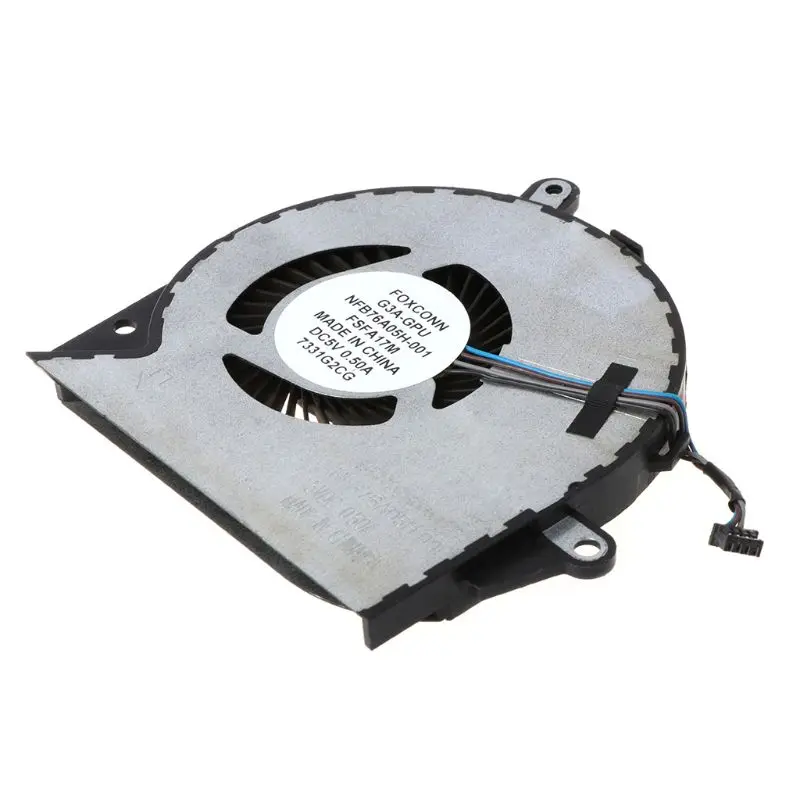 Черный металлический заменяемый Ноутбук GPU CPU вентилятор охлаждения для HP OMEN 15 CE 17