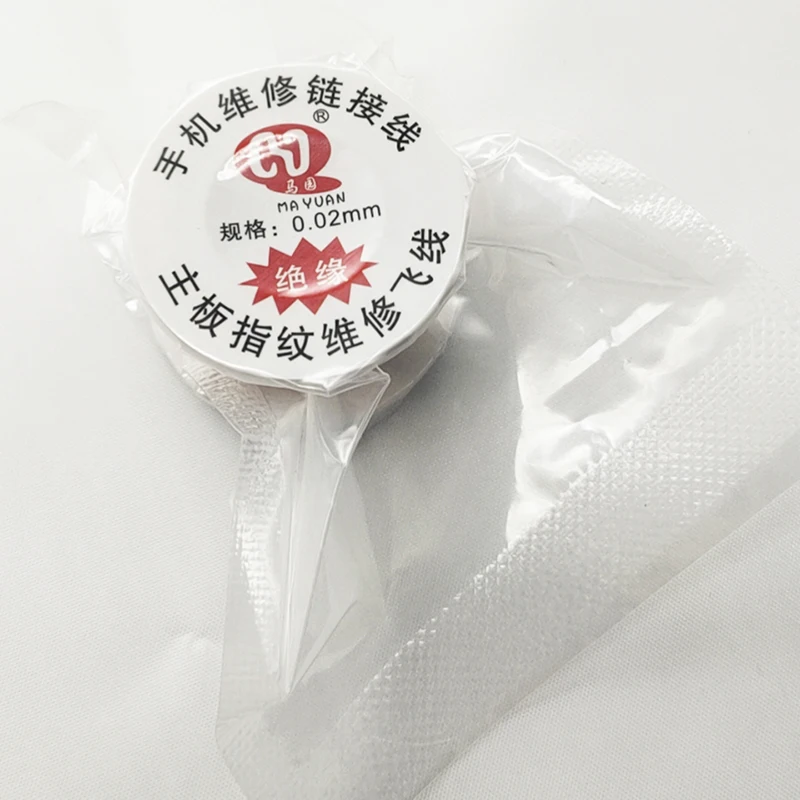 ma yuan 0 01mm 0 02mm insulated copper link wire pcb repair jumper wire for iphone motherboard pcb welding repair tool free global shipping