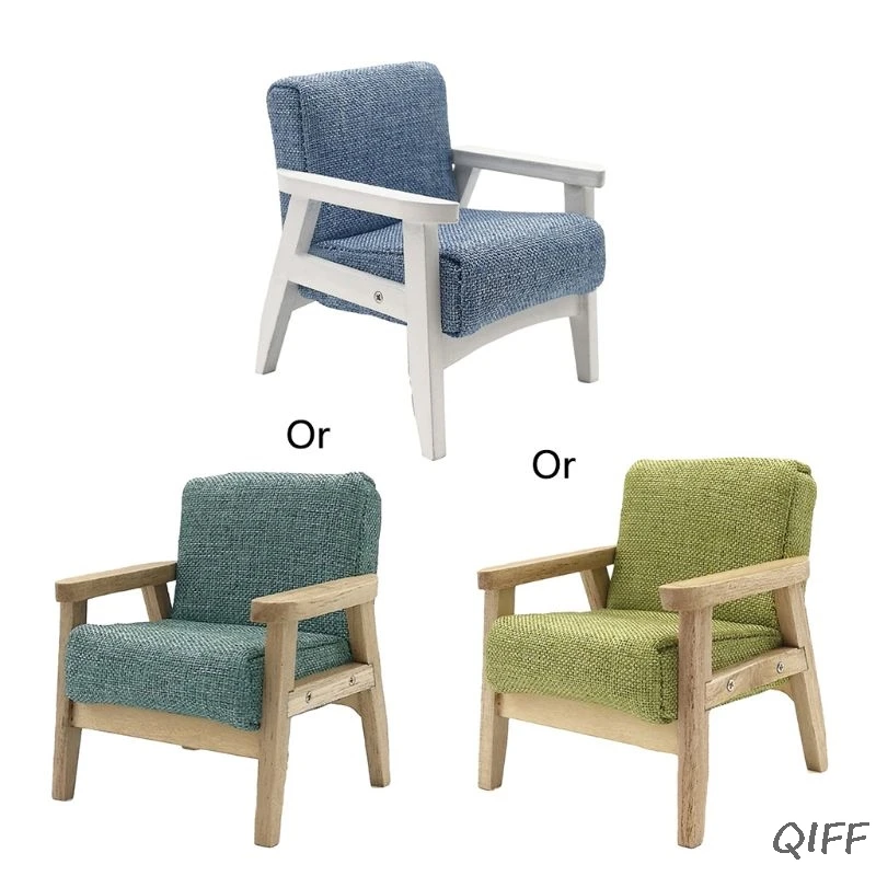 1:12 Кукольный домик мини японский стиль один диван миниатюрное кресло деревянная