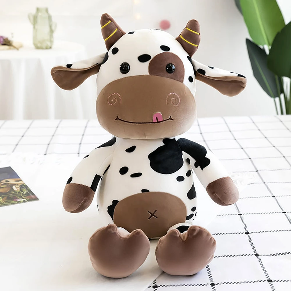 

25CM Cartoon Hubby Calf Calf Calf Toy Cow Auspicious Rag Doll Doll Birthday Gift For Children
