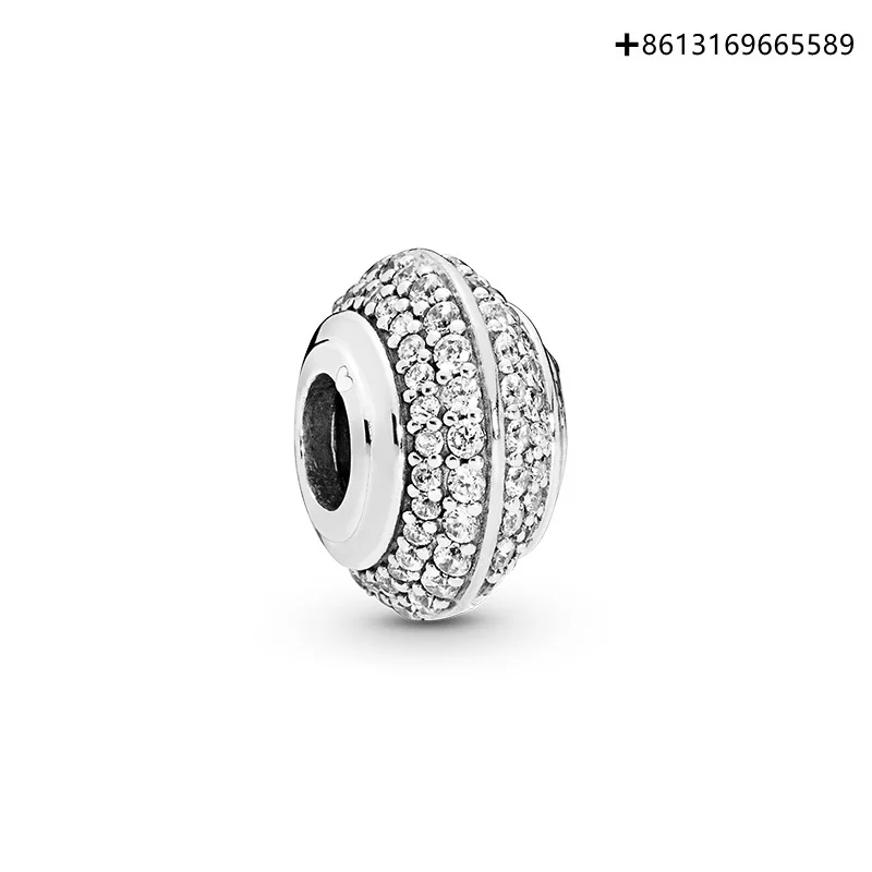 

100% Серебро 925 пробы оригинальная копия 1:1 Сияющие паве бусины производители прямая партия бесплатно почтовые расходы